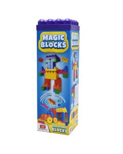 Set me kuba formues lodër për fëmijë, Magic Blocks, plastikë, 10x10x32.5 cm, mikse, 38 kuba