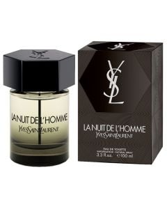 Eau de toilette (EDT) for men, La Nuit de l'Homme, Yves Saint Laurent, glass, 100 ml, black and green, 1 piece