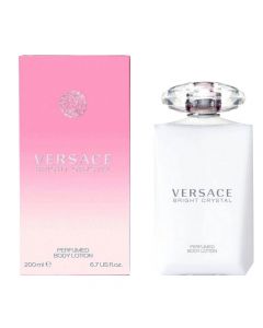 Perfumed body lotion for women, Bright Crystal, Versace, glass, 200 ml, pink and white, 1 piece