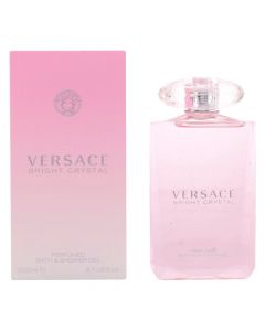Perfumed shower gel for women, Bright Crystal, Versace, glass, 200 ml, pink and white, 1 piece