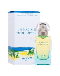 Eau de toilette (EDT) unisex, Hermes, Un Jardin de Mediterranee, edt 50 ml, glass and metal, yellow, blue, 1 piece