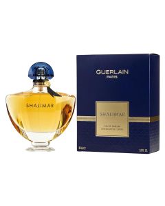 Eau de parfum (EDP) for women, Shalimar, Guerlain, glass, 90 ml, blue and gold, 1 piece