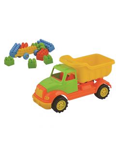 Kamion lodër për fëmijë, plastikë, 34x31 cm, e verdhë dhe portokalli, 1 copë