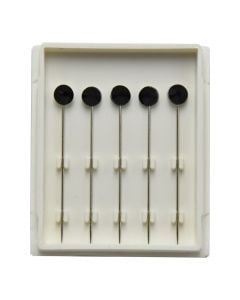 Kapëse dekorative për shami apo shall, Mina Carin, metal dhe plastikë, 8 cm, e zezë, 5 copë