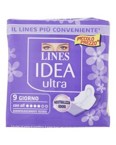 Peceta higjenike, Lines Idea Ultra, pambuk, 9 cope