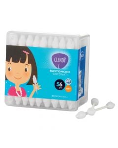 Cotton swabs, cotton, for baby, Clendy, 56 pieces