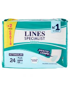 Lines Specialist Unisex, drejtkëndëshe Plus, 22+2 copë