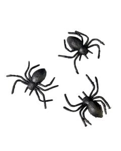 Spiders decoration, plastic, 3x3 cm, 10 pieces