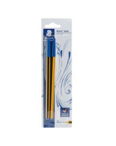Pen, Noris, Staedtler, plastic, 23.8x6.8x1 cm, blue and yellow, 2 pieces