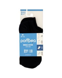 Çorape te shkurtra, Pompea, pambuk, 39-42, e bardhë, 3 palë