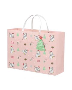 Mini family gift bag. festive design. pink