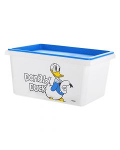 Storage box with lid, Donald Duck, Miniso, polypropylene, 27x18.5x14 cm, blue, 1 piece