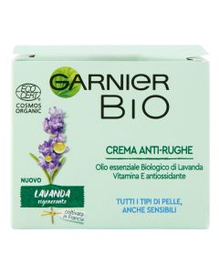 Krem rigjenerues kundër rrudhave Garnier Bio Lavender me vaj argani dhe vitaminë E, 50 ml