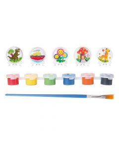 Set bojra uji me penel për fëmijë, me figura, 6 ngjyra