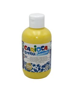 Bojë tempera për fëmijë, Carioca, plastikë, 250 ml, e verdhë, 1 copë