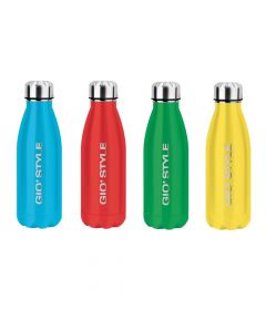 Vacuum bottle (thermos), Energy, GioStyle, plastic and stainless steel, 350 ml, assorted, 1 piece