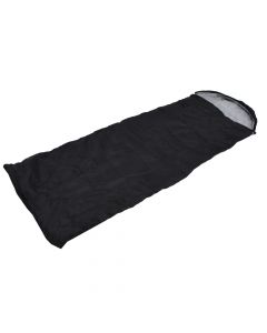 Sleeping bag for camping, synthetic polyester, 120x70 cm, black, 1 piece