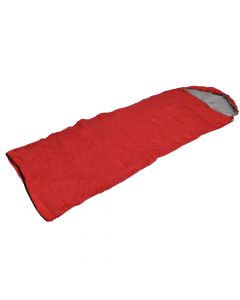 Sleeping bag for camping, synthetic polyester, 120x70 cm, red, 1 piece