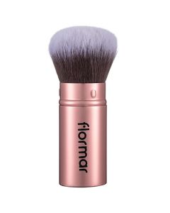 Furçë portative për make-up, Flormar, plastikë dhe najlon, 10 cm, rozë, 1 copë