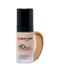 Liquid makeup foundation, 803 Sun Beige, HD Blur, Pierre Cardin, plastic and glass, 30 ml, beige, 1 piece