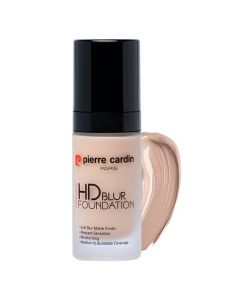 Liquid makeup foundation, 608 Medium Beige, HD Blur, Pierre Cardin, plastic and glass, 30 ml, beige, 1 piece