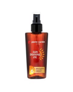 Tanning oil for the skin, Pierre Cardin, plastic, 115 ml, orange, 1 piece