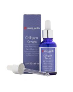Serum me kolagjen për përmirësimin e elasticitetit të lëkurës, Pierre Cardin, plastikë dhe qelq, 30 ml, lejla, 1 copë