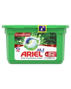 Detergjent në formë kapsulash për larjen e rrobave, Ariel, Oxi Effect, 10 copë