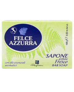 Perfumed solid soap, Fresh, Felce Azzurra, paper, 100 g, green, 1 piece