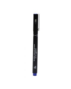 Thin-pointed marker pen, Uni Pin 03-200, Fine Line, Mitsubishi, plastic and metal, 8.5x4x0.8 cm, blue, 1 piece