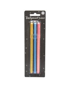 Colored jelly pens set, plastic, 22x11x1 cm, miscellaneous, 3 pieces