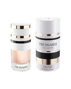 Eau de parfum (EDP) for women, Trussardi, Pure Jasmine, glass and metal, 30ml, beige and white, 1 piece