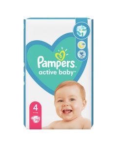 Baby diapers, no. 2, Active Baby, Pampers, 4-8 kg, 70 pieces