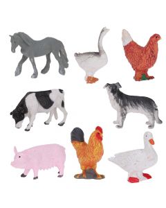 Set me figura kafshësh për fëmijë, Farm Animals, polivinil, 12.7x10x3.8 cm, mikse, 6 copë