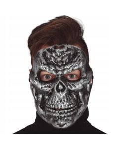 Maskë skeleti për Halloween, PVC, 23 cm, e bardhë, 1 copë