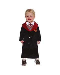 Harry Potter, Student of Magic Halloween Costume for Kids, polyester, 92 cm, black and red, 1 piece