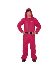 Kostum Halloween për të rritur, Squid Game Guardian, poliestër, 48/50, rozë, 1 copë