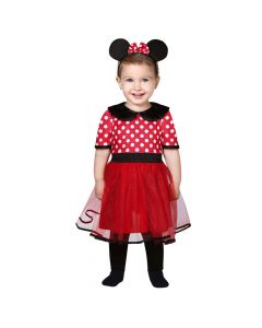 Halloween costume for children, Minnie Mouse, polyester, 69-86 cm, red, 1 piece