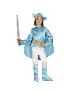 Kostum Halloween për fëmijë, Prince of the Ball, poliestër, 110-115 cm, blu, 1 copë