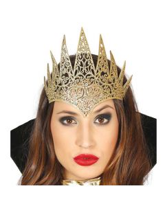 Evil queen's crown, plastic, universal, gold, 1 piece