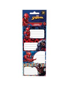 Etiketa adezive me figura, Spiderman, letër, mikse, 20 copë