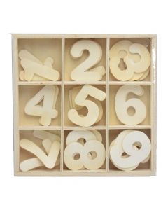 Wood number, 15x15x2.3 cm, 1 pack