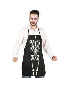 Halloween apron, skeleton, black, 1 piece