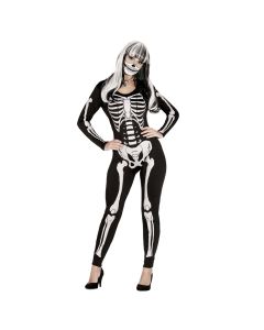 Costume for adults, Skeleton, black, M, 1 piece