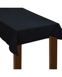 Mbulesë tavoline, e zezë, Poliestër+pambuk,150x150 cm