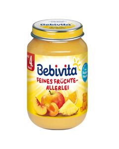 Bebivita pure miks frutash, + 4 muajsh, 190gr