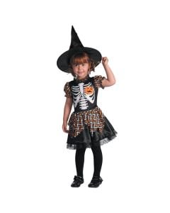 Kostum Halloween për femra, "Skeleton witch",80-92 cm, zi