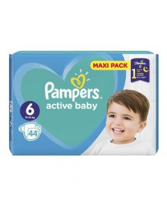 Panolina per bebe, Pampers Extra Large S 6 (13-18 kg) , 44 cope
