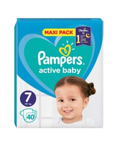 Panolina per bebe, Pampers xx large S 7 (15- kg),  40 cope
