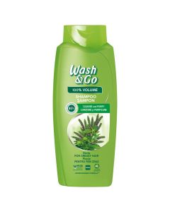 Shampo flokësh për volum, me efekt purifikues, Herbal Cocktail, Wash & Go, plastikë, 675 ml, e gjelbër, 1 copë